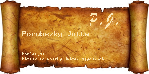 Porubszky Jutta névjegykártya